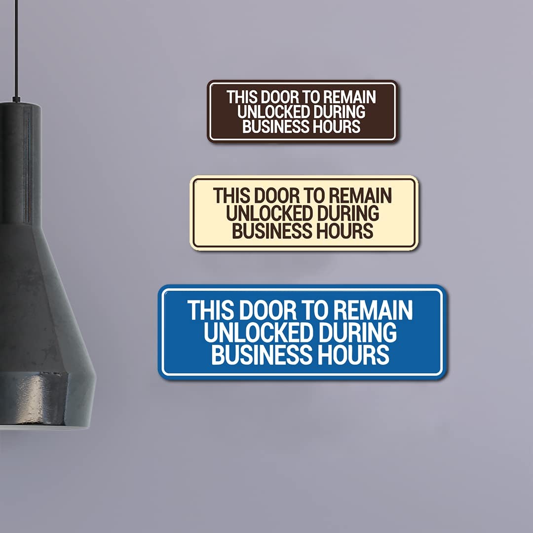 Signs ByLITA Standard This Door To Remain 2 x 6″ – Small (1 Pack), Black