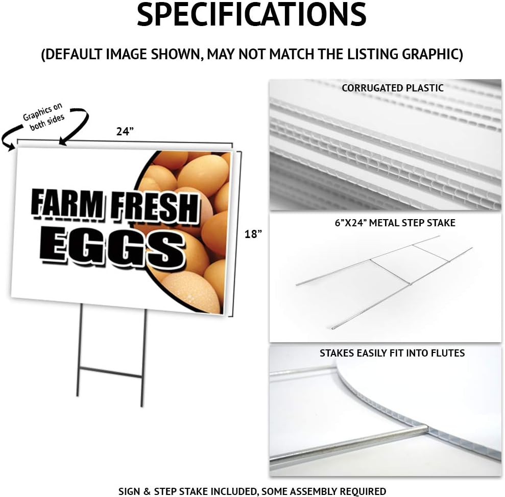 18″ X 24″ Double-Sided Yard Signs with Stakes – Perfect for Garage Sales!
