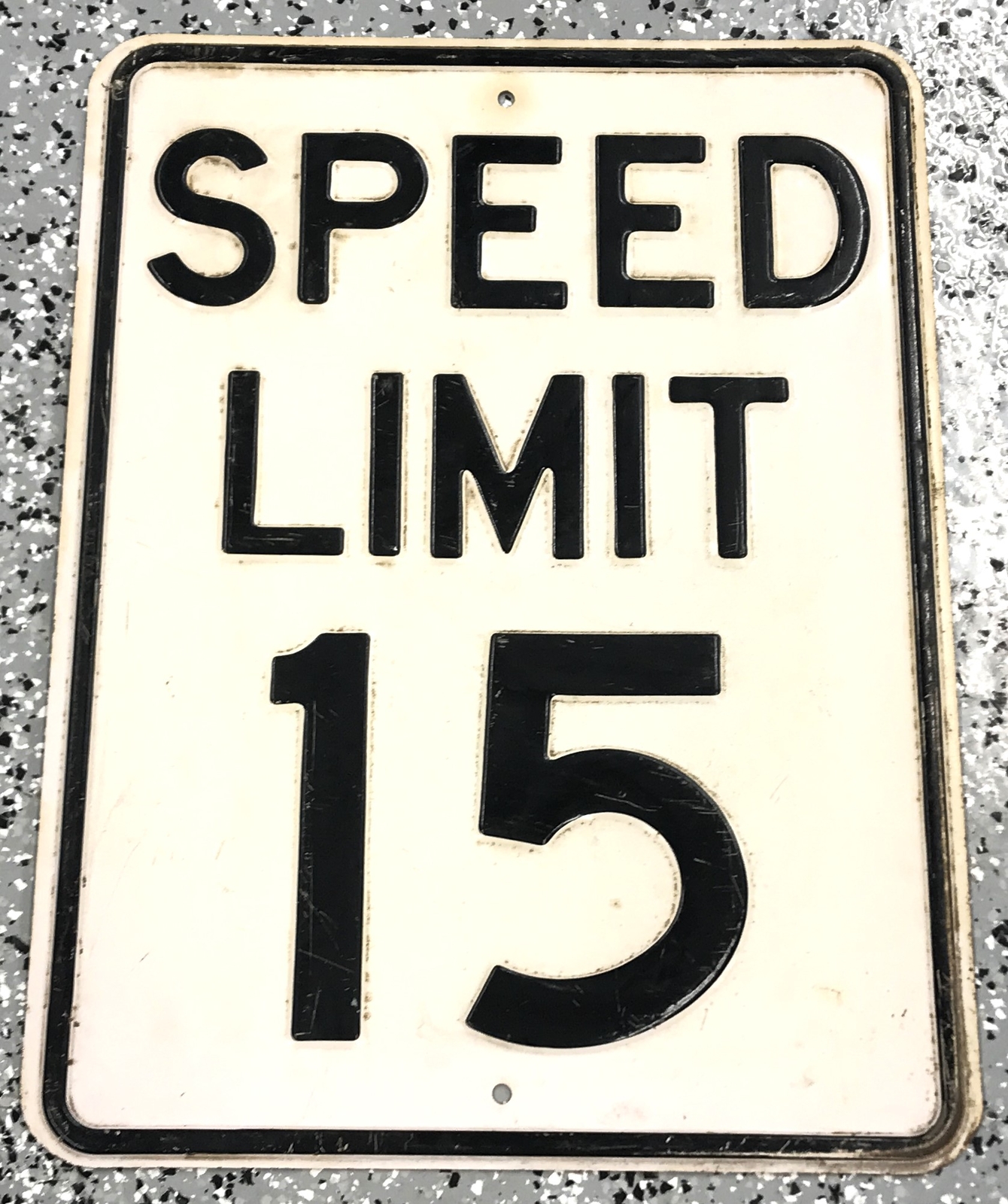 Unbranded Speed Limit 15 Steel Sign 24″ x 18″ x 2″ USED