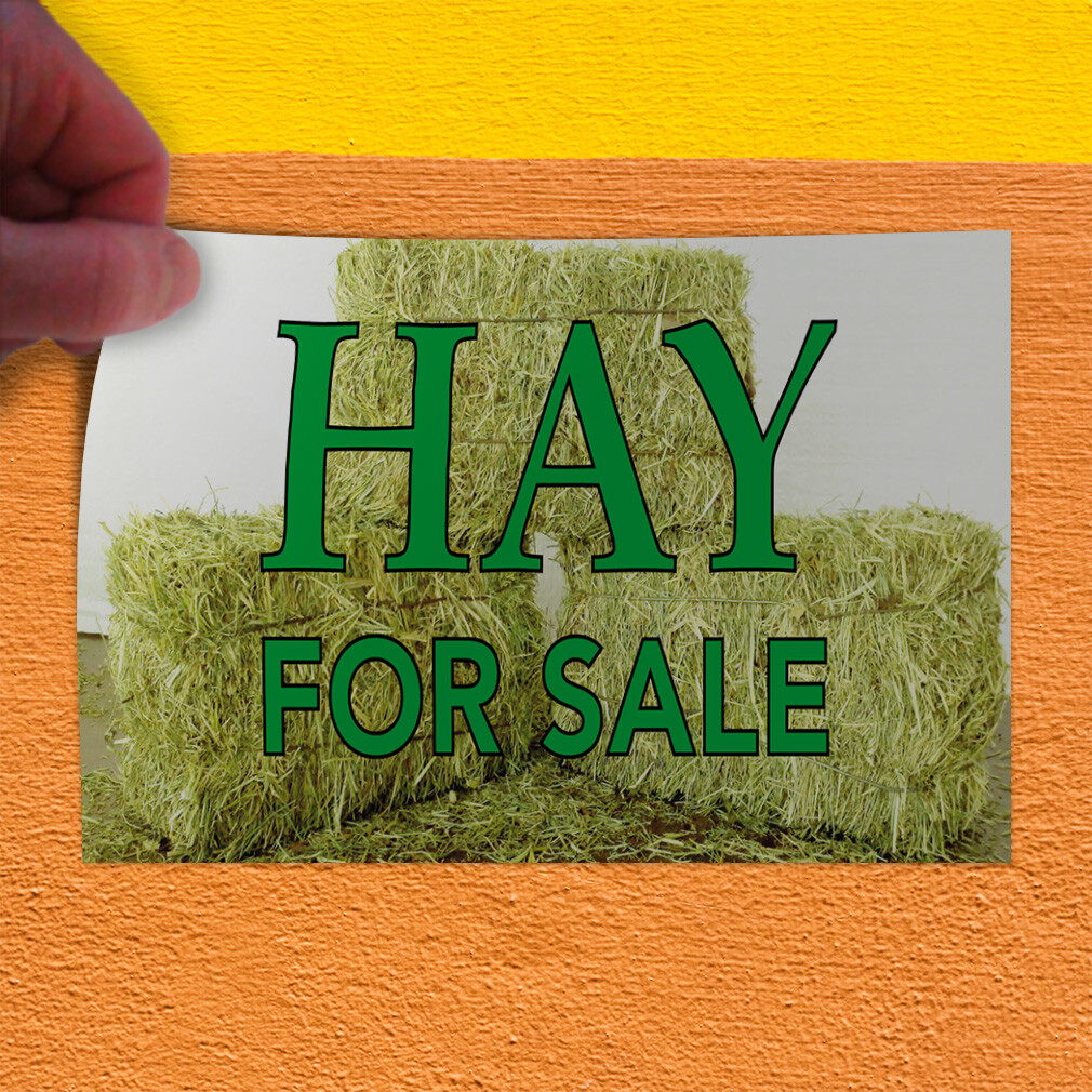 Decal Stickers Hay for Sale Outdoor Advertising Printing D Store Sign Label