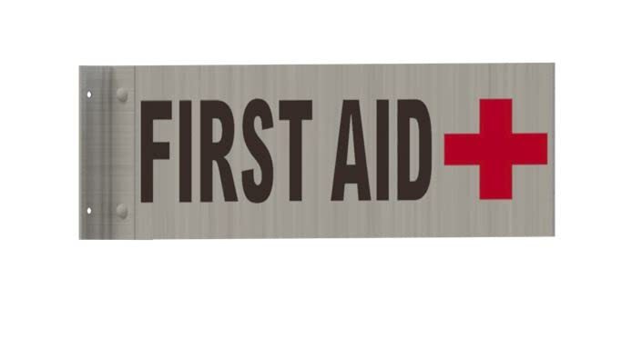 First AID Sign -Two-Sided/Double Sided Projecting, Corridor -REF24-1027