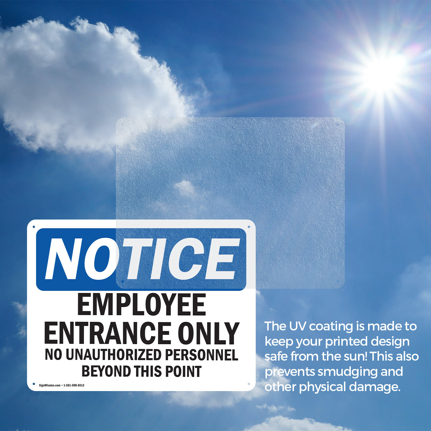 (2 Pack) Employee Entrance Only OSHA Notice Sign Decal Metal Plastic