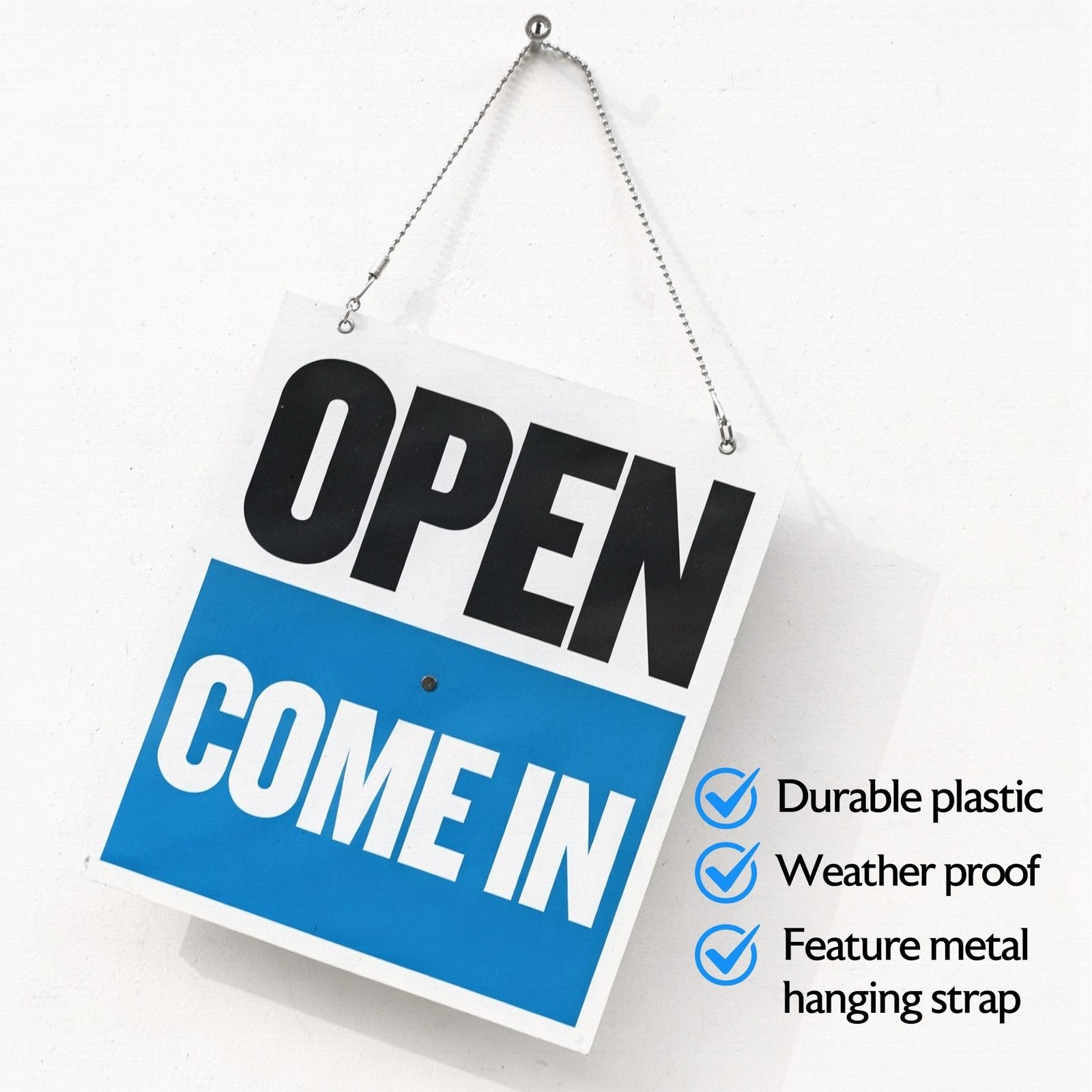 BAZIC Products Will Return/Open Clock Sign, 7.5 x 9 1-Pack,