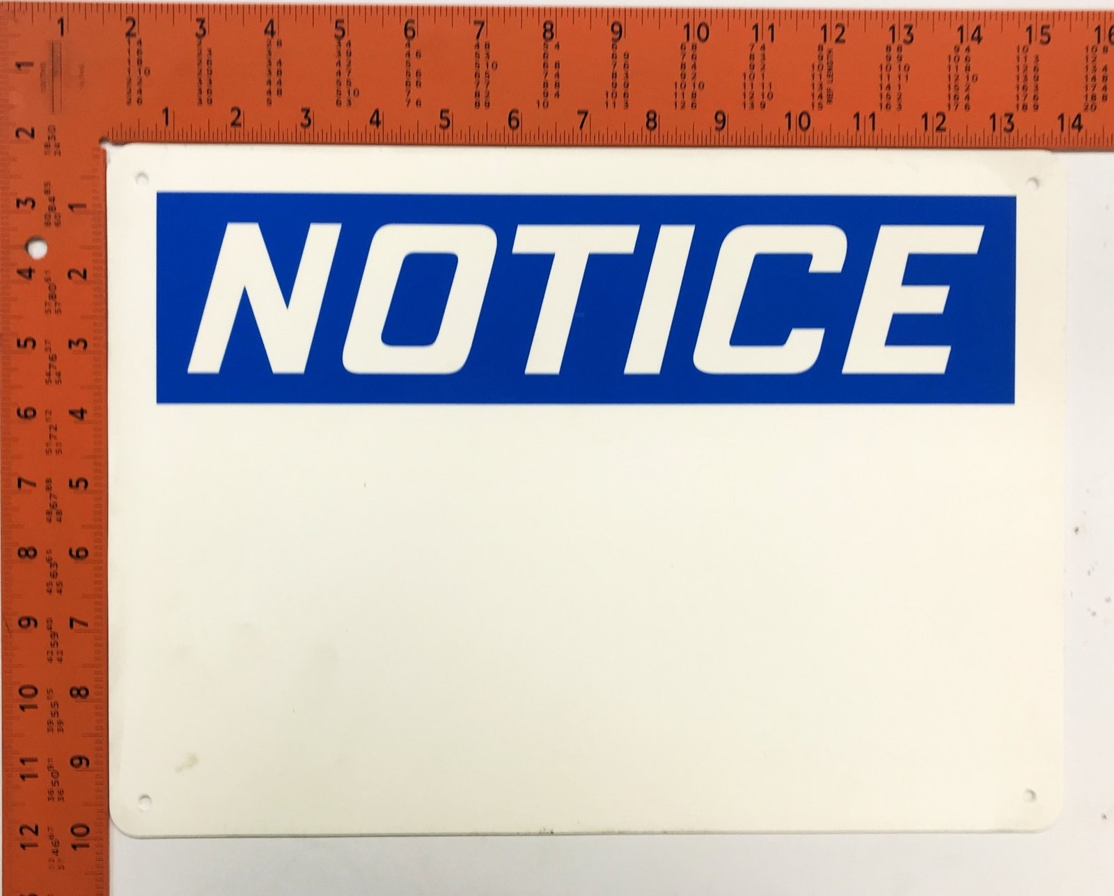 Unbranded Notice Sign [Lot Of 2] NOS