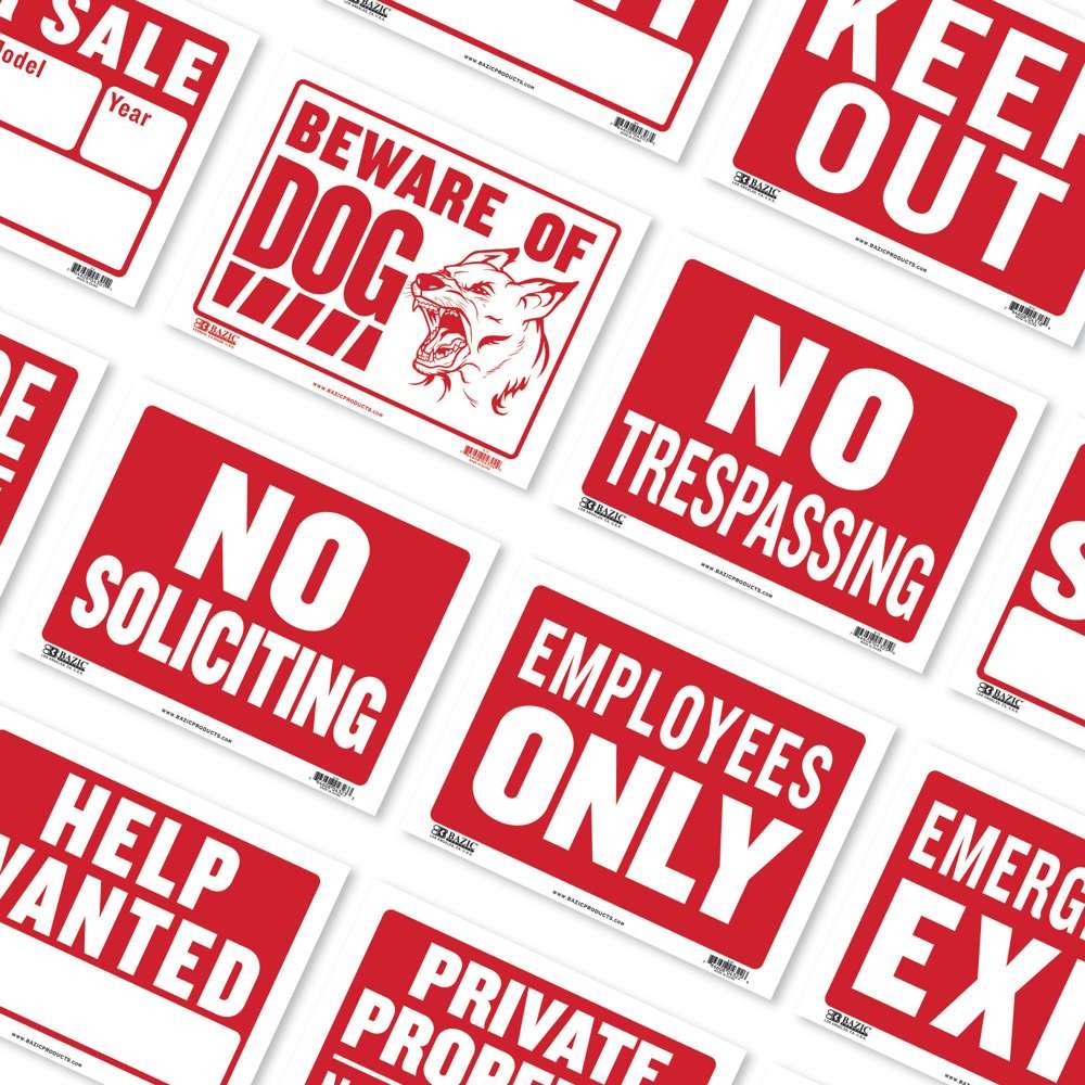 BAZIC 9″ X 12″ For Rent Sign, pack of 24
