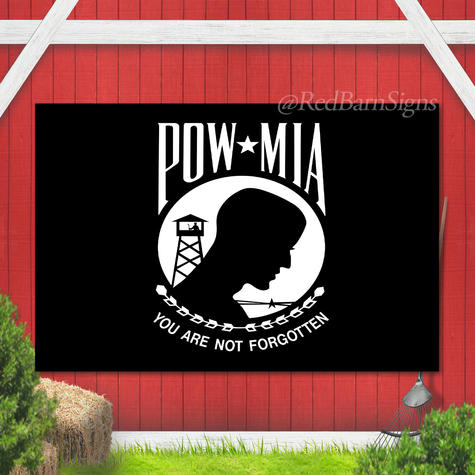 POW MIA Prisoner of War Flag Banner USA SELLER