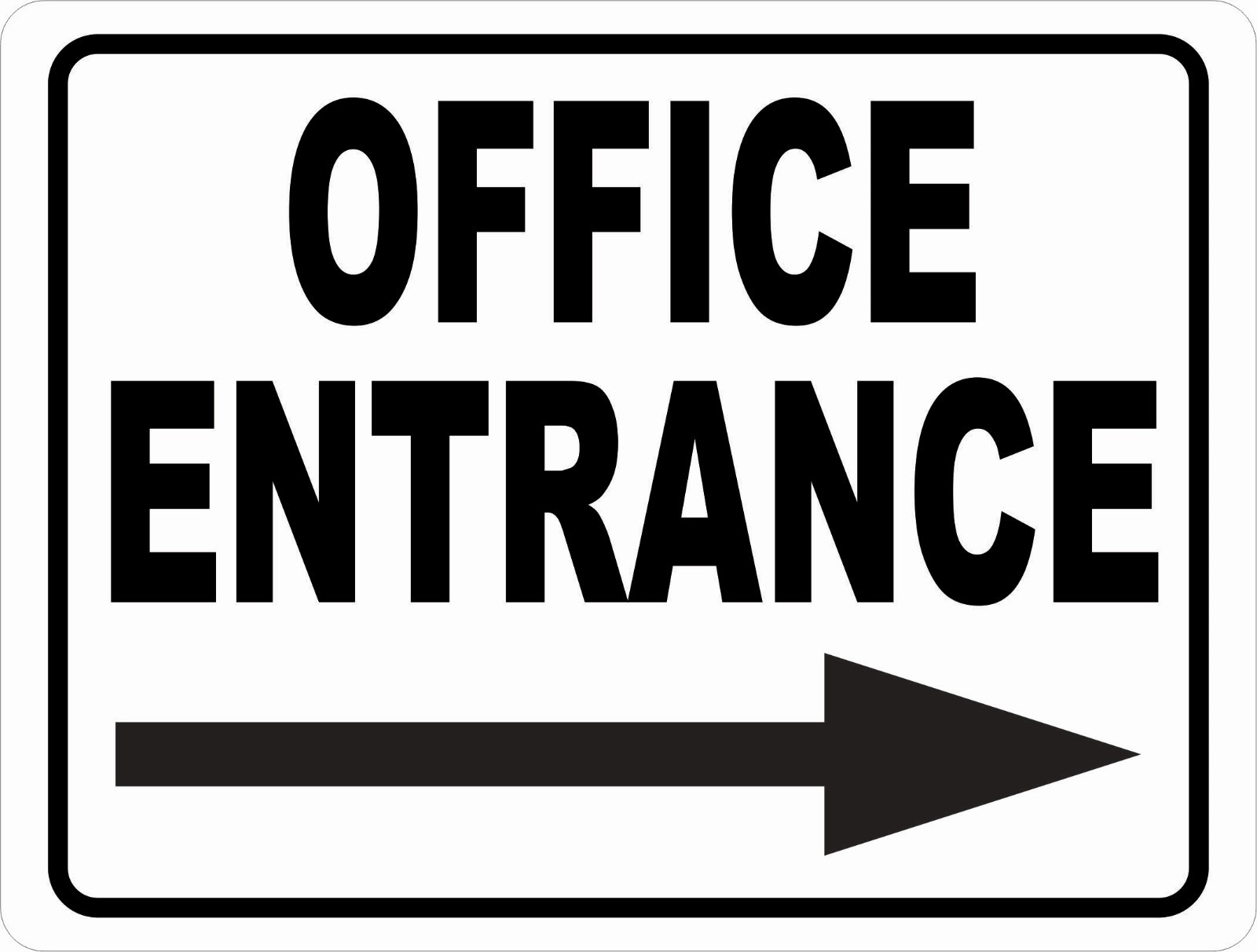 Office Entrance Sign w/ Directional Arrow. Size / Arrow Options. Business Entry