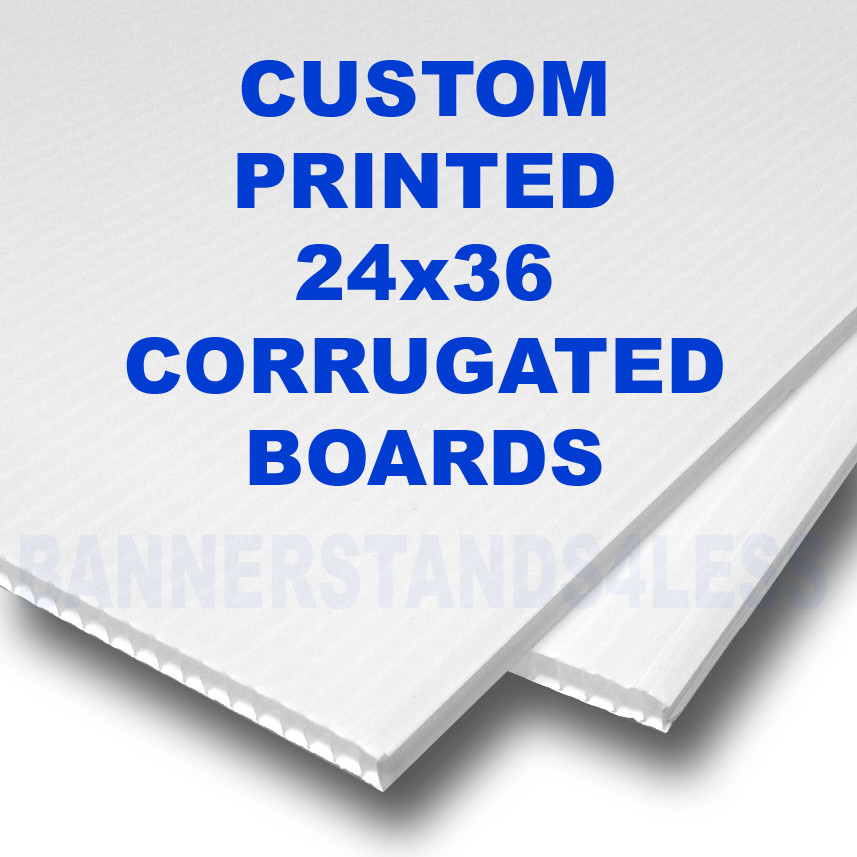 24×36 CORRUGATED CUSTOM SIGN A-Frame Sidewalk Signicade Sign Insert Board 2pc