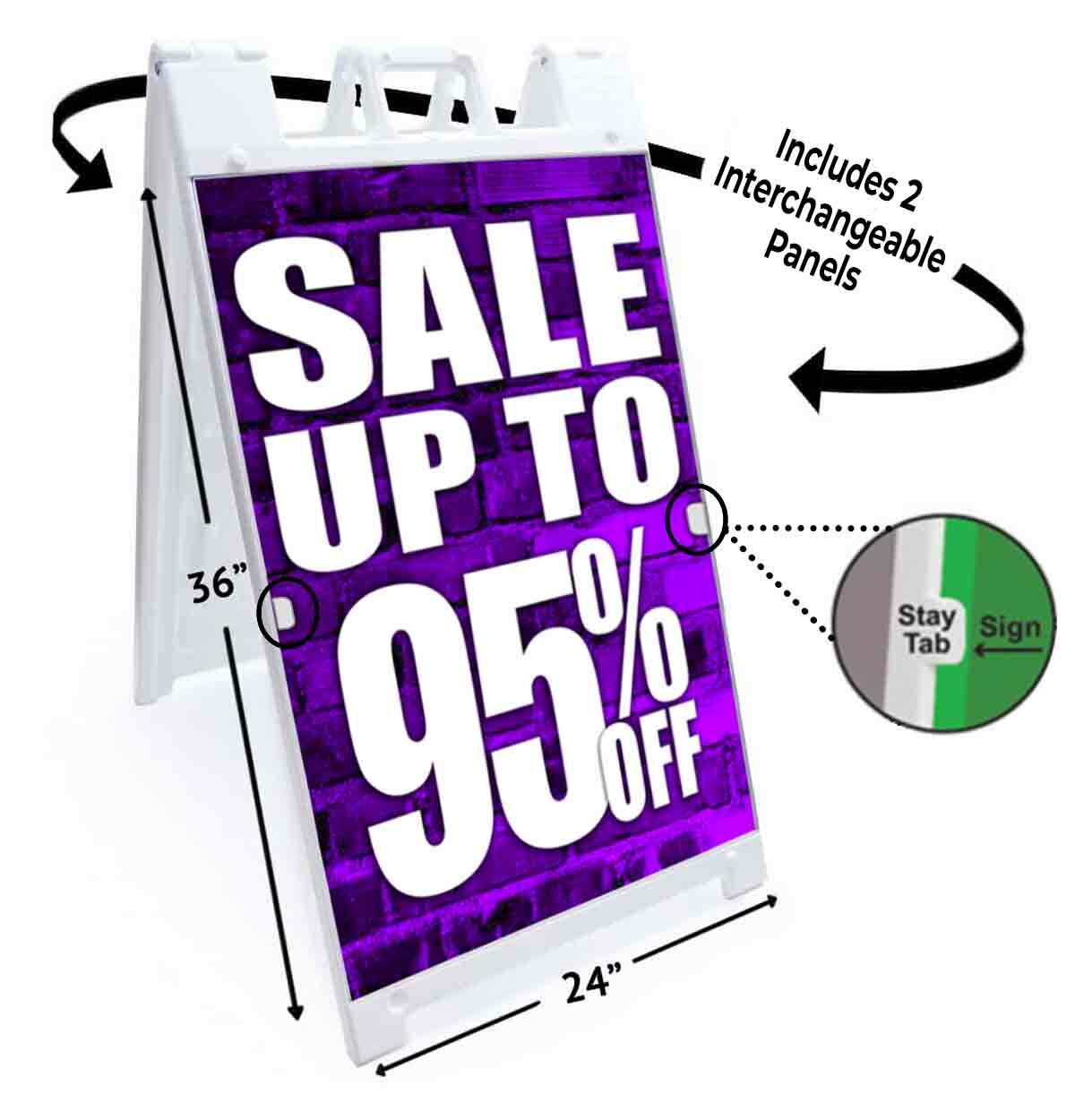 SALE UP TO 95% OFF Signicade 24×36 Aframe Sidewalk Sign Banner Decal DISCOUNT