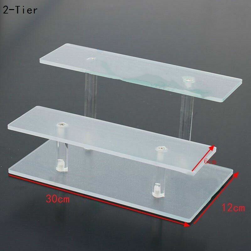 Acrylic Shelves Display Stand Model Cars Toy Cupcakes Rack Transparent Shop Home