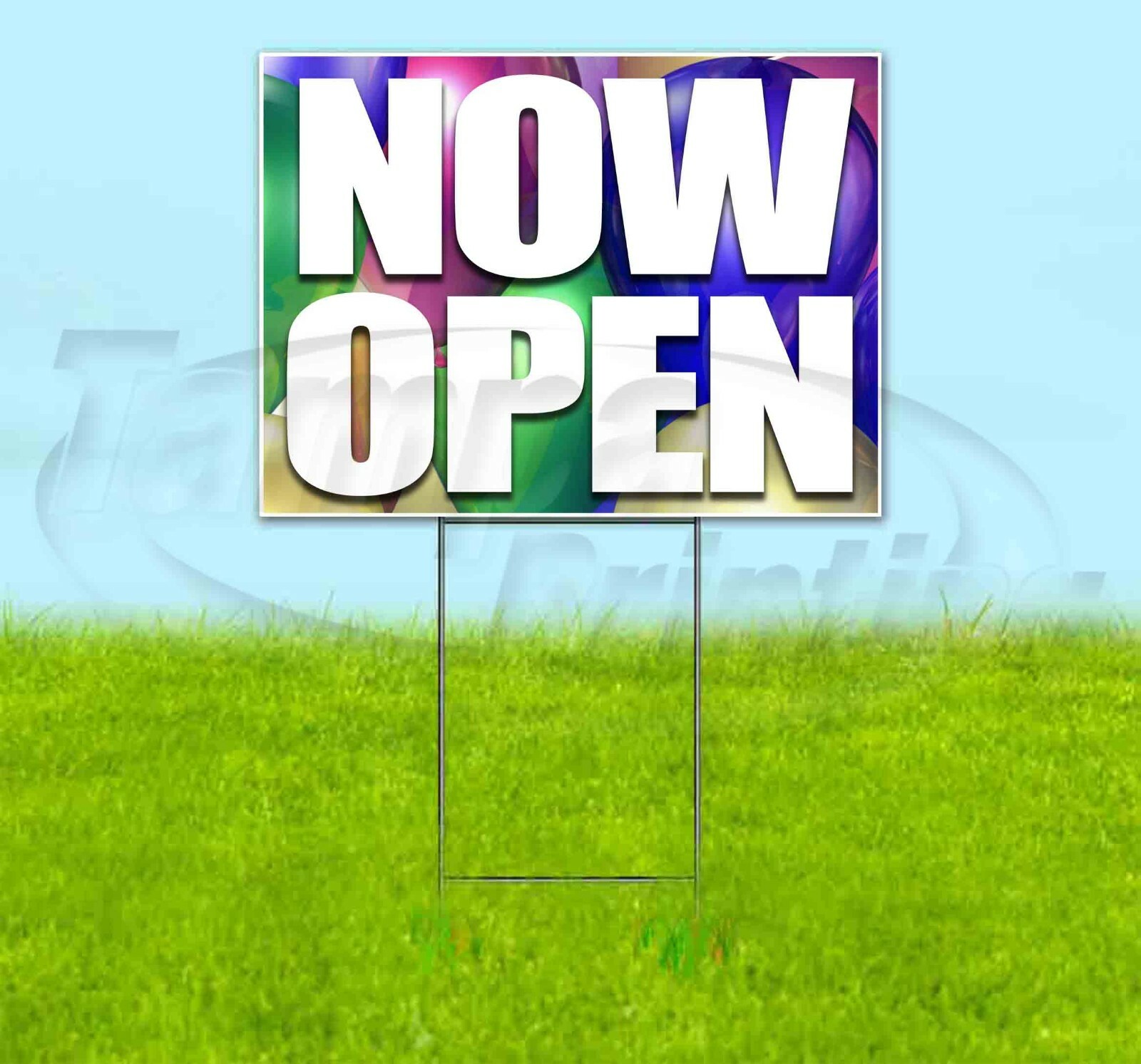 NOW OPEN Yard Sign Corrugated Plastic Bandit Lawn Decorations USA