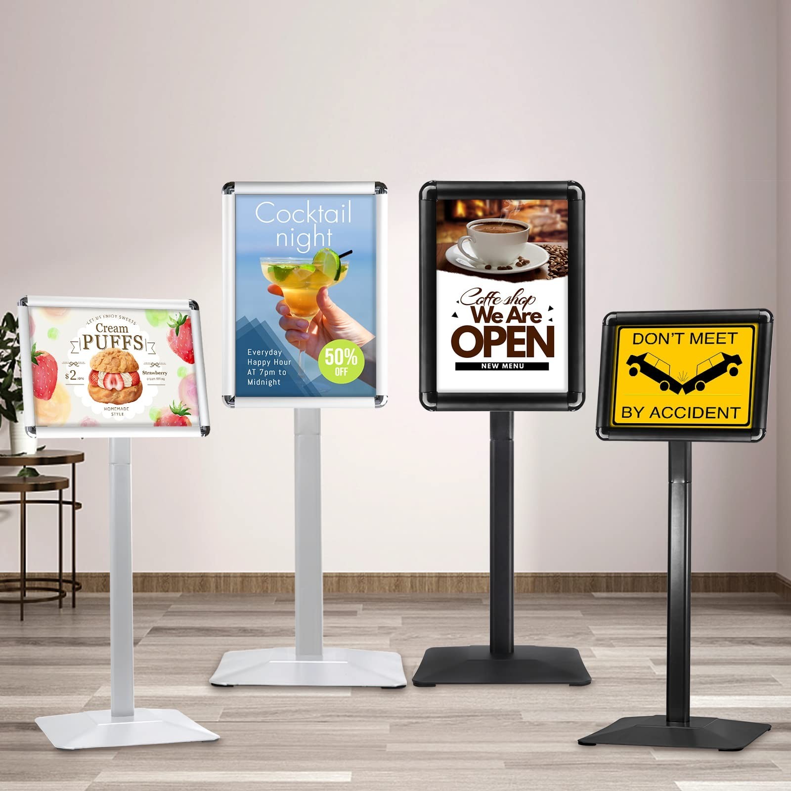 Heavy-duty Poster Stand Holder 11″x 17″ Pedestal Floor Standing Sign Holder V…