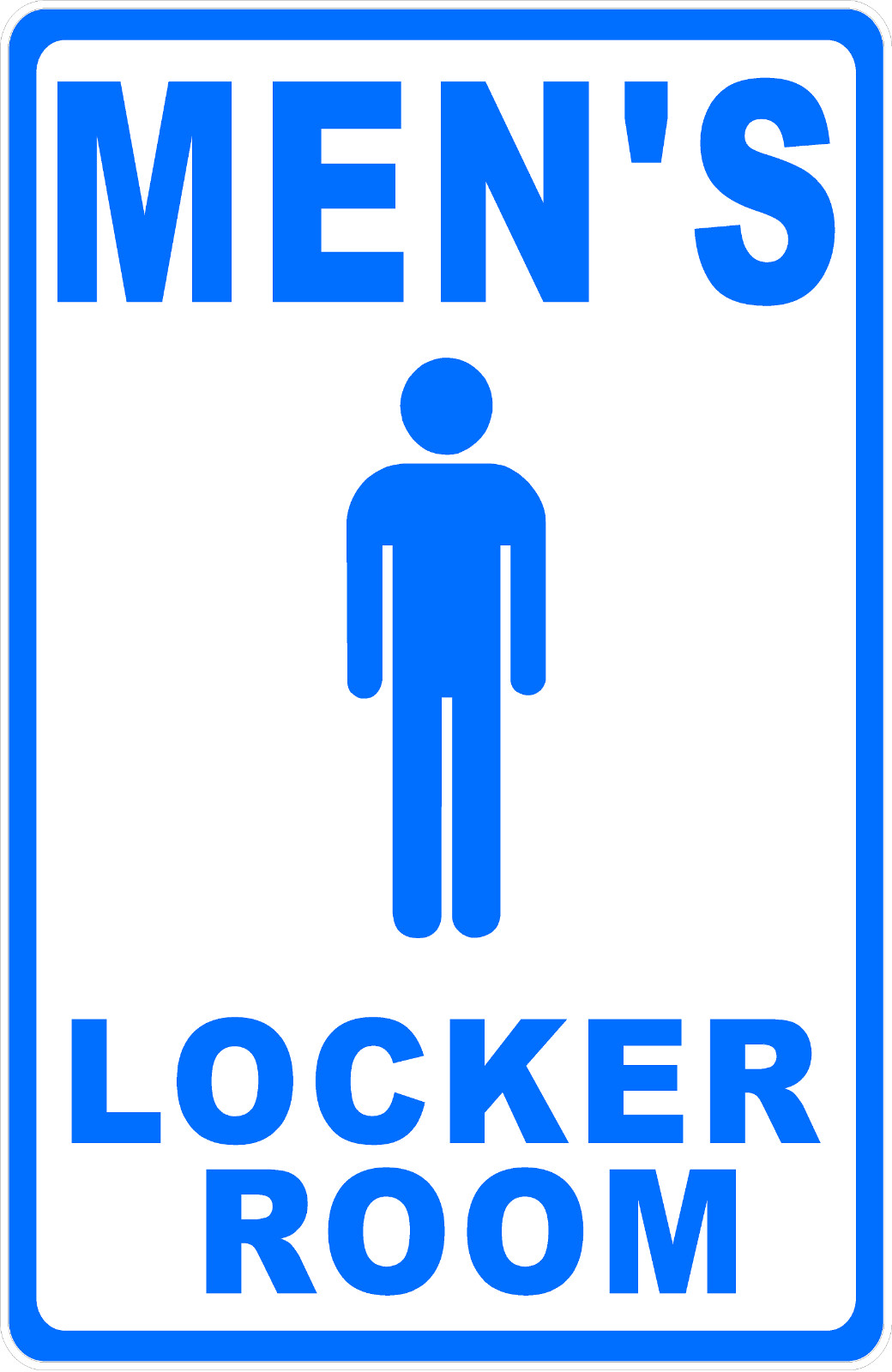 Men’s Locker Room Sign. Size Options