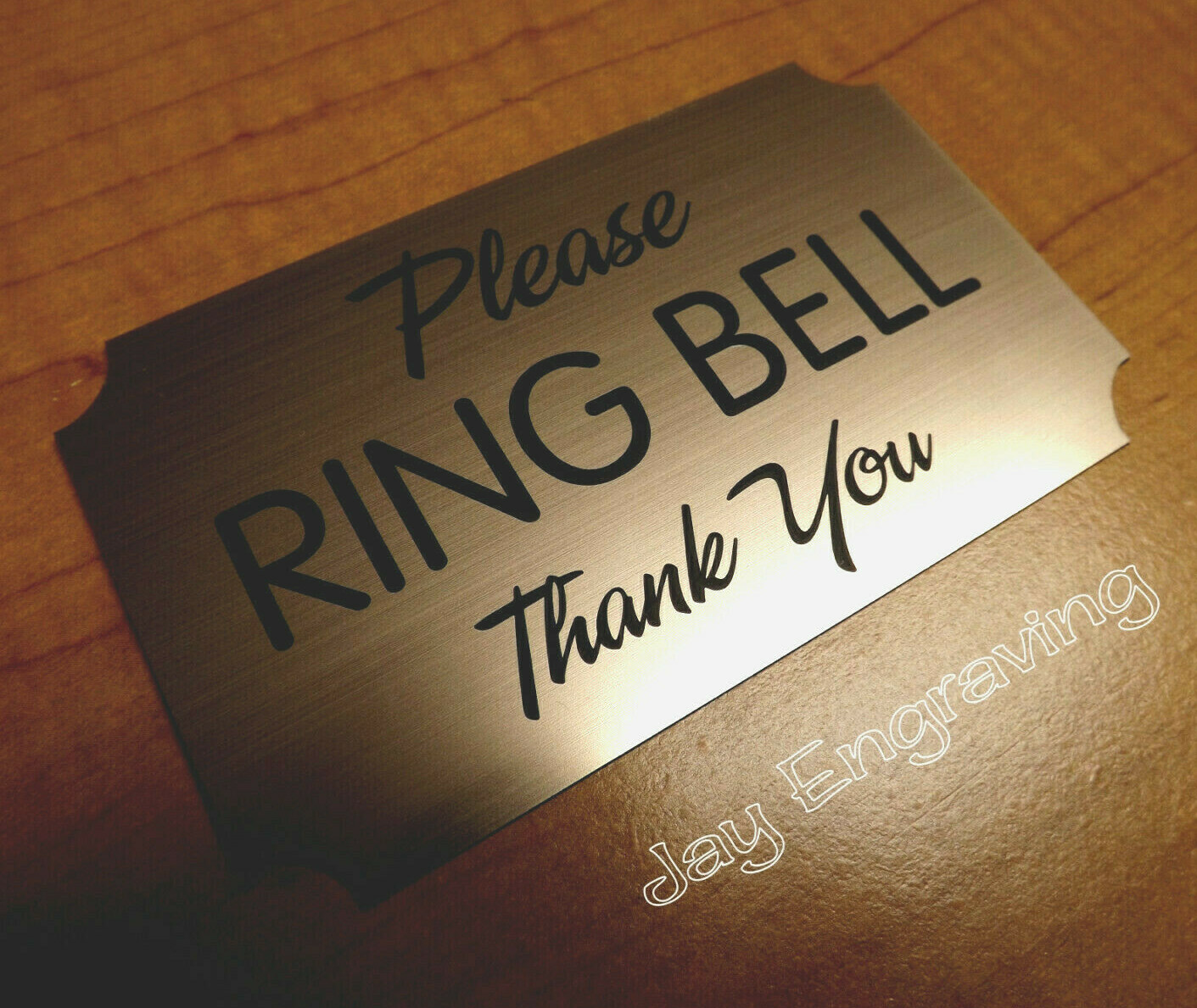 Please RING BELL Engraved 3×5 Bronze Door Sign Plaque Business Home Office Signs