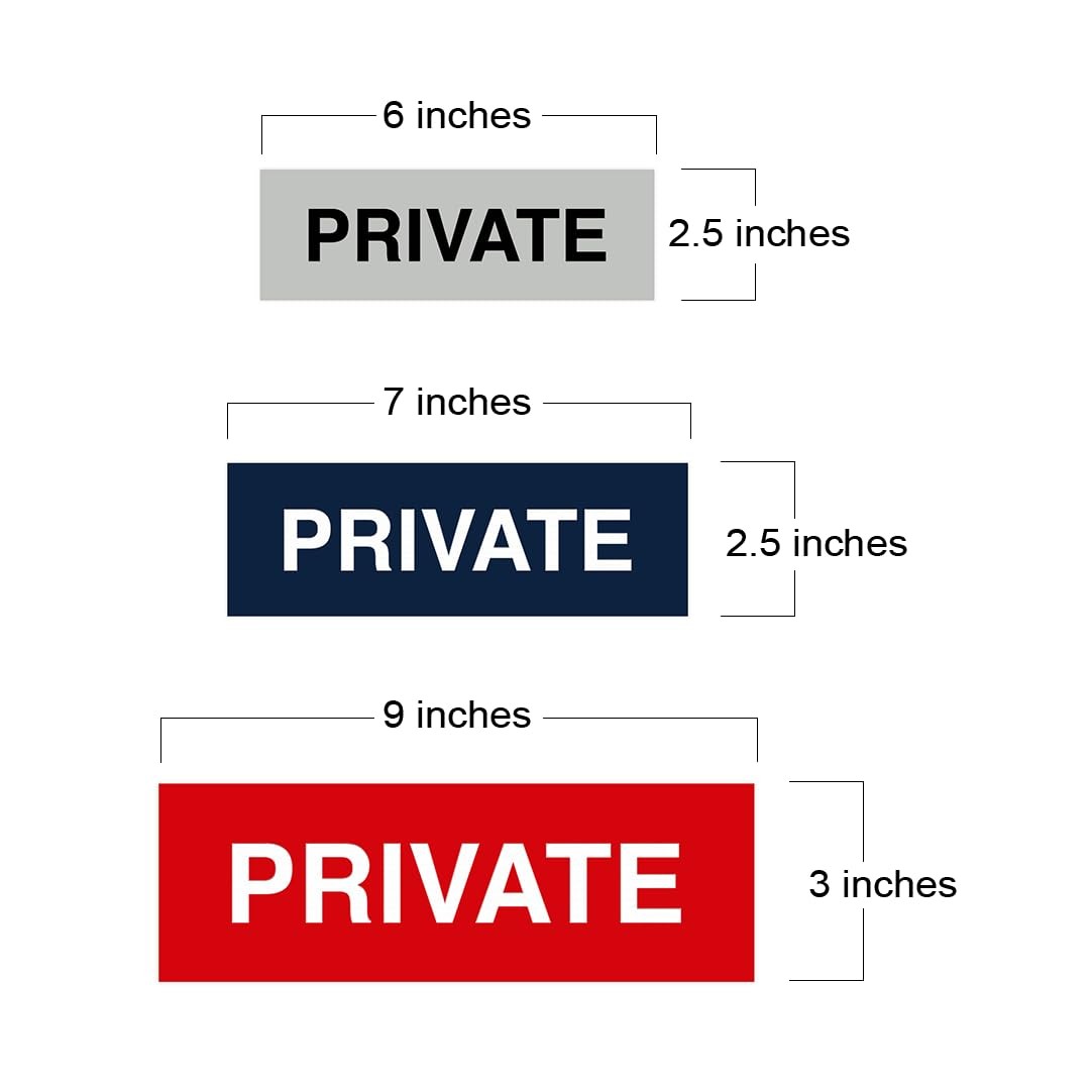 1 PCS Small Basic Private Sign Brushed Gold Office Business Door Plaque Marker