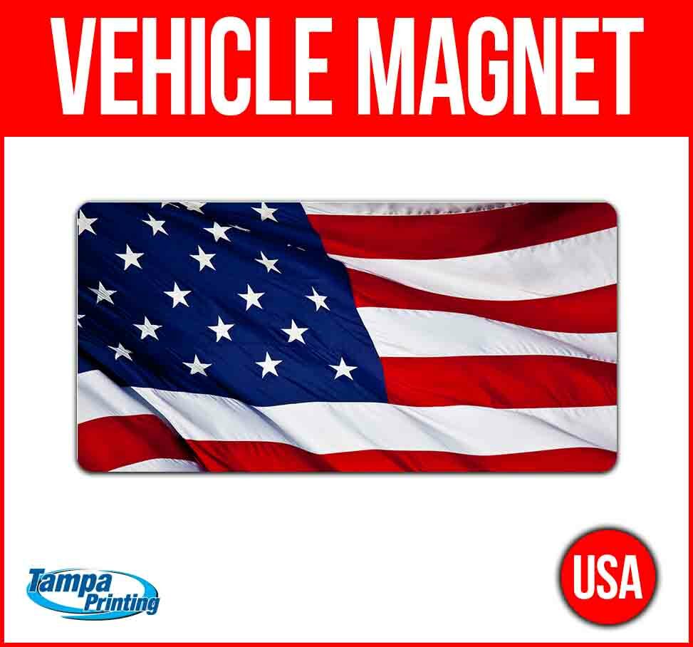 AMERICAN FLAG Heavy Duty Vehicle Magnet Truck Car Sticker Decal Sign USA STATES