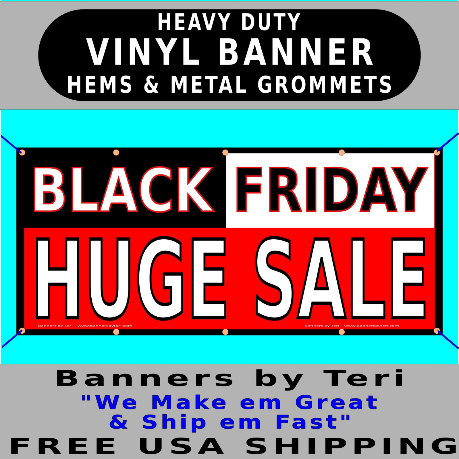 BLACK FRIDAY HUGE SALE – Banners-Signs -HD Vinyl- USA MADE- FREE SHIPPING IN USA