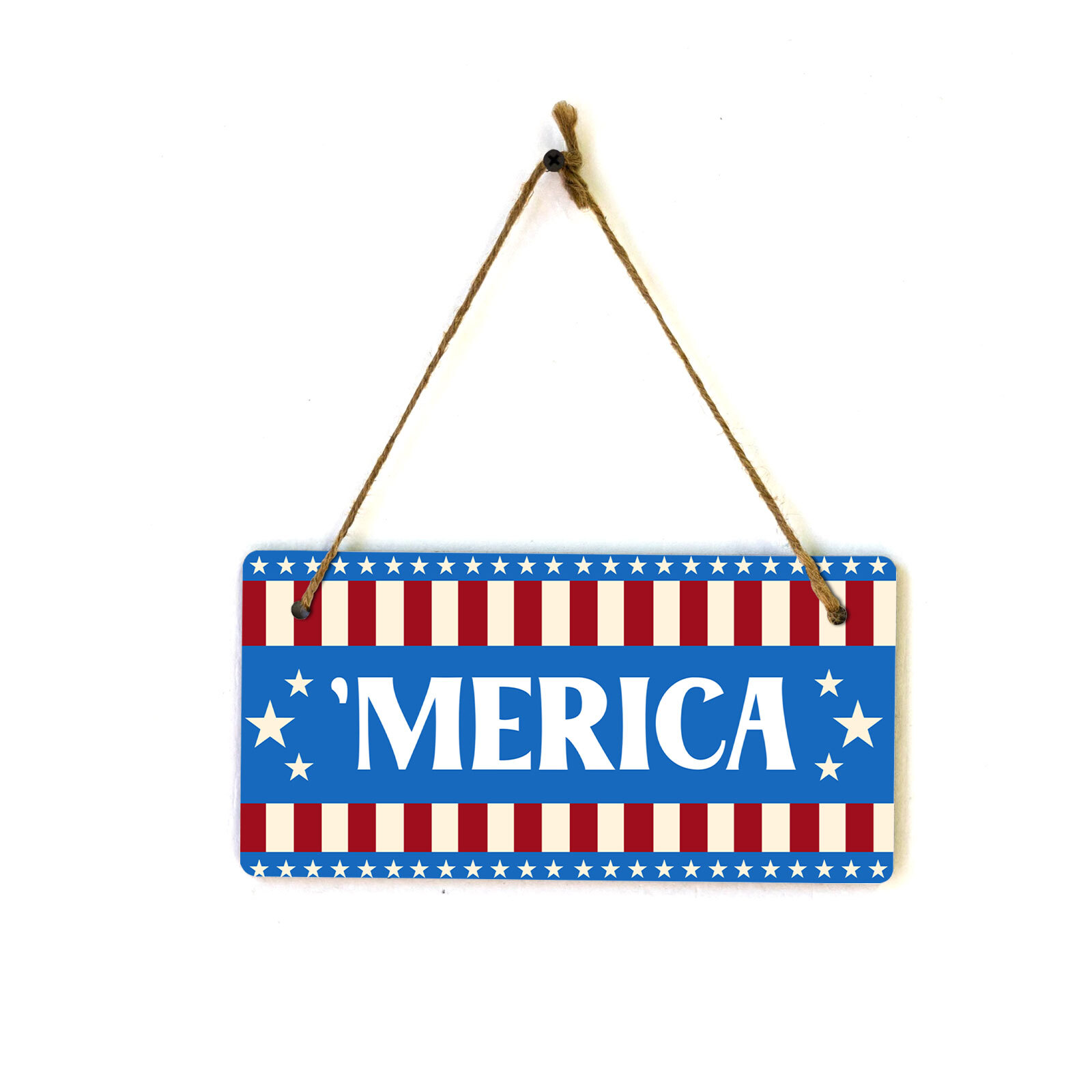Merica 5×10 Hanging Plus Wall or Door Sign | USA Home Decor