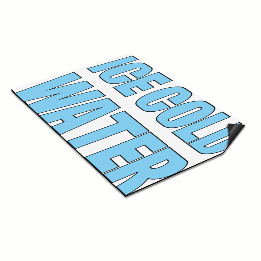 Car Magnet Set of 2 Ice Cold Water Advertising Printing B Industrial Sign