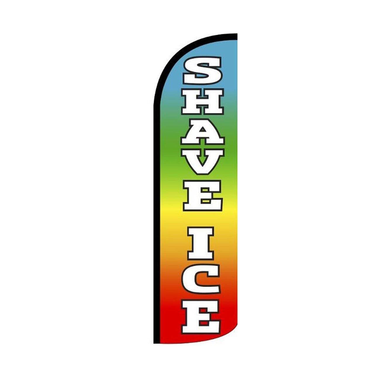 Shave Ice Swooper Flutter Windless Feather Flag | 3ft W x 11.5ft Tall