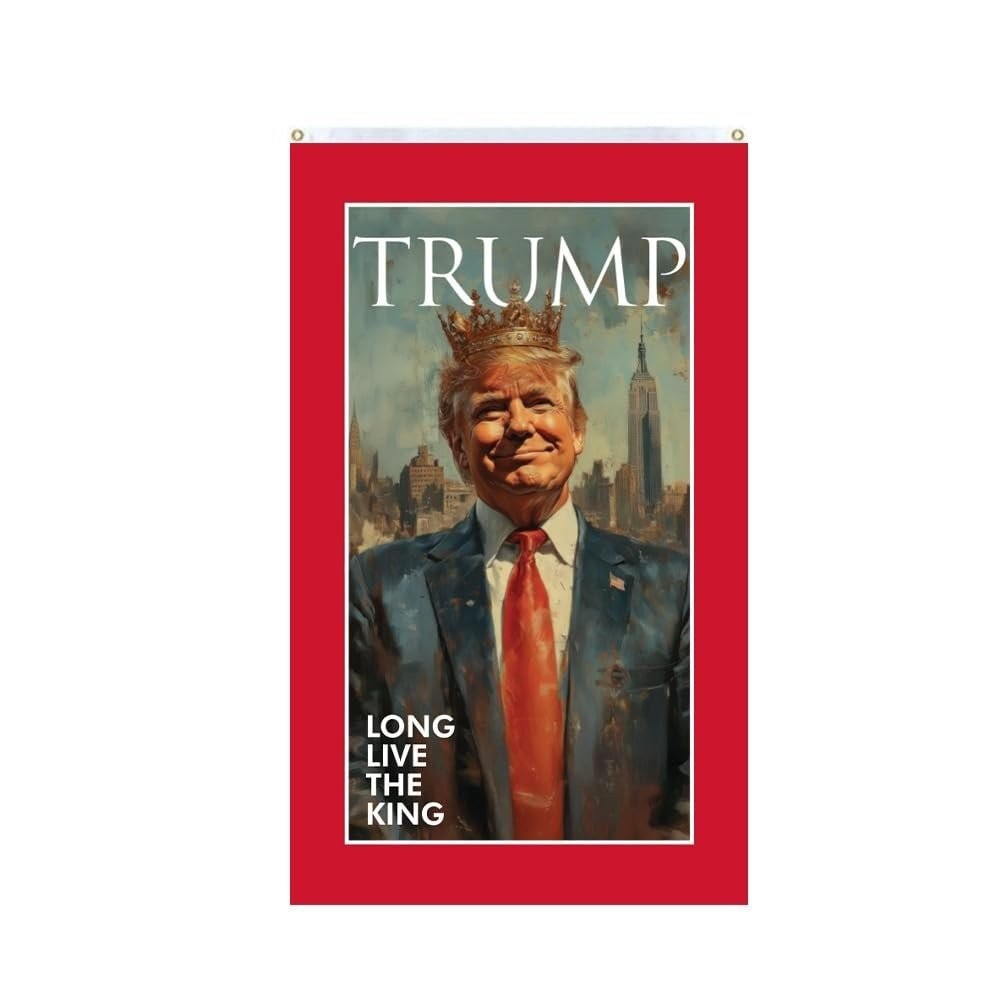 TRUMP “LONG LIVE THE KING” 3×5 Double-Sided Flag – Proudly Manufactured in…