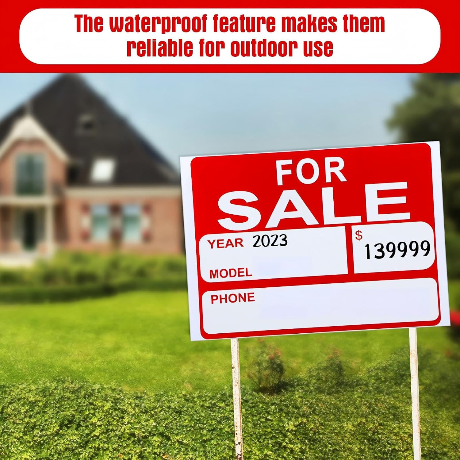 25 Pcs for Sale Signs for Car 9 X 12 Inches Auto Sales Signs Vehicle