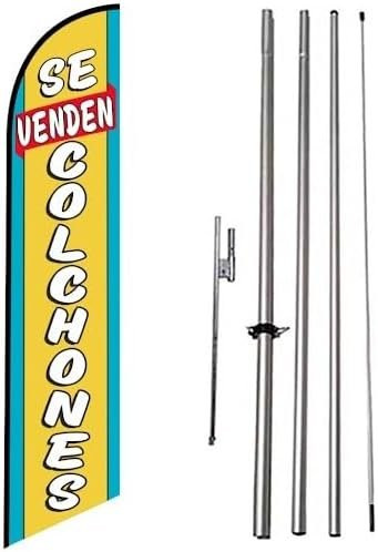 SE VENDEN COLCHONES 15ft Feather Banner Swooper Flag Kit – INCLUDES 15FT POLE…