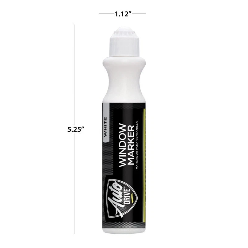 Auto Drive Universal Automotive Window Marker, White, 48 ml/1.62 oz., 141,1 Pack