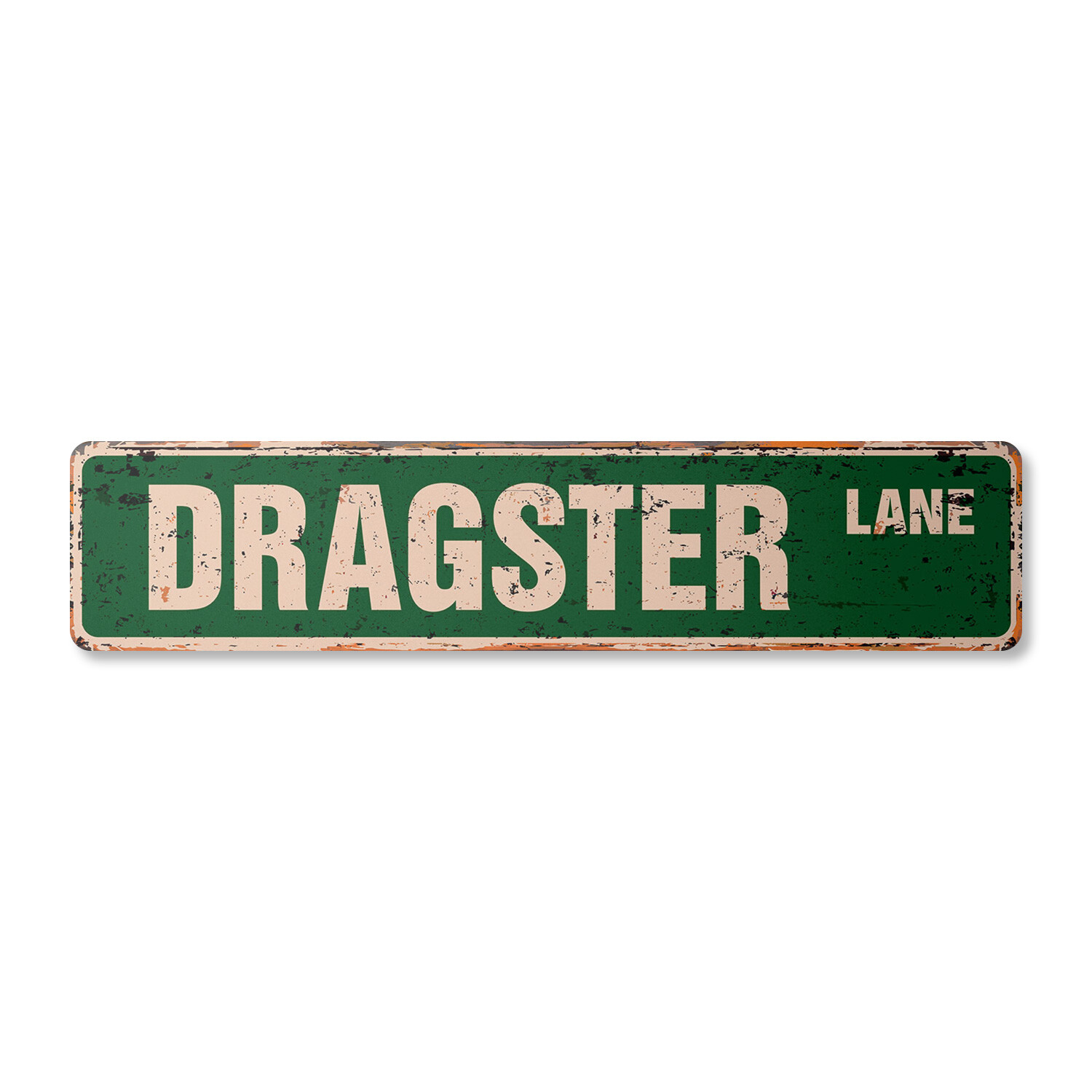 DRAGSTER Vintage Street Sign Metal Plastic new drag racer car strip