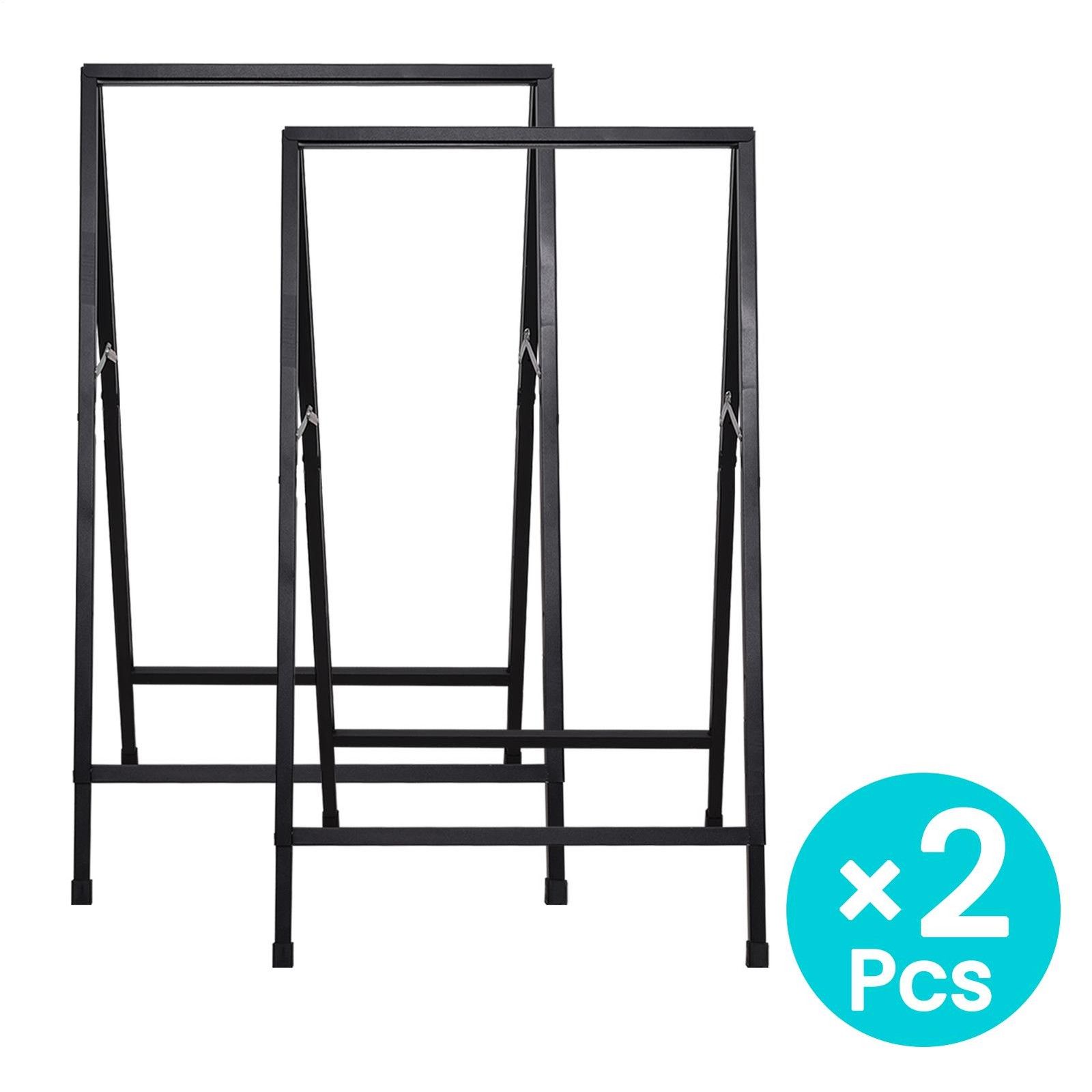 2pcs Outdoor Double-Sided A-Frame Sidewalk Sign 24×36 in Sandwich Board, Folding