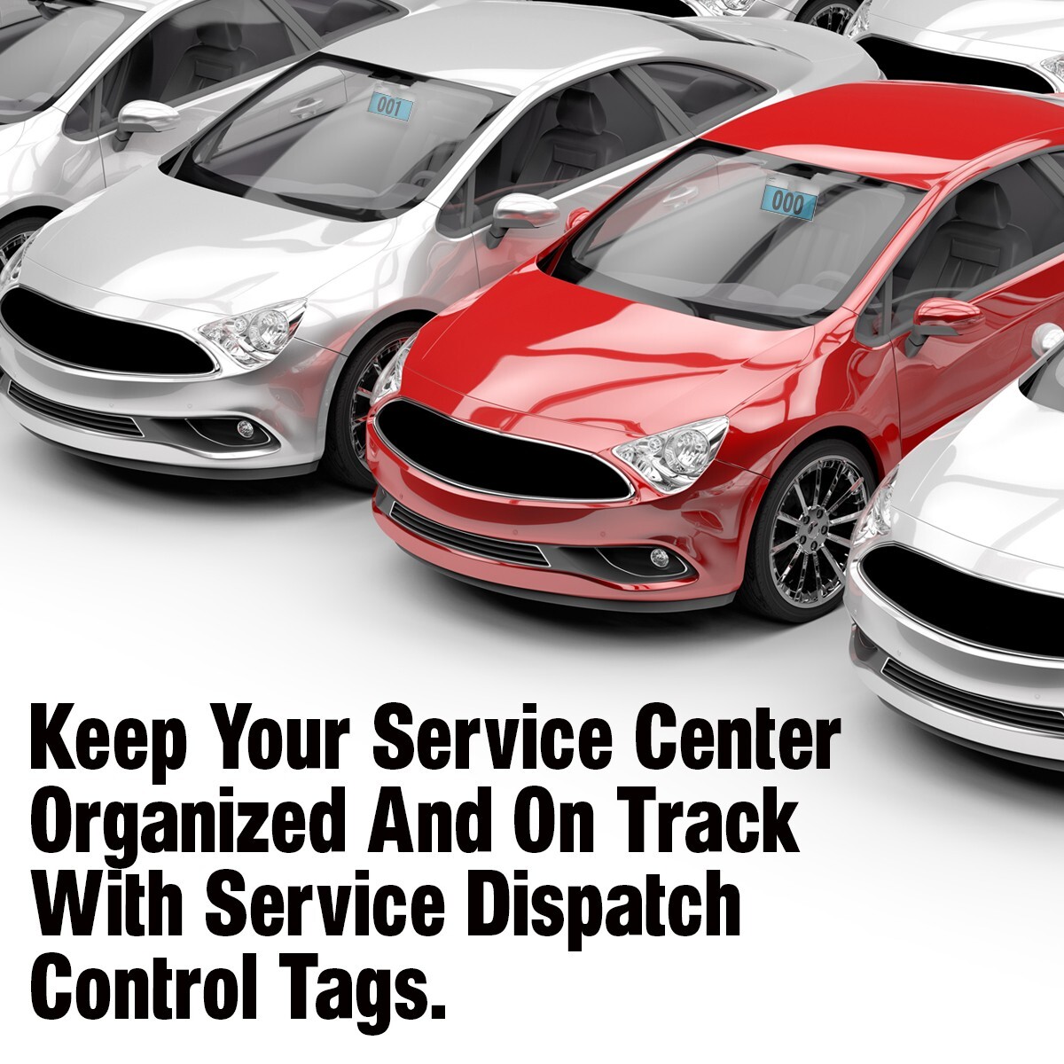 1000 Car Dealer Service Hang Tags Mechanic Repair Shop 3 Piece System Blue