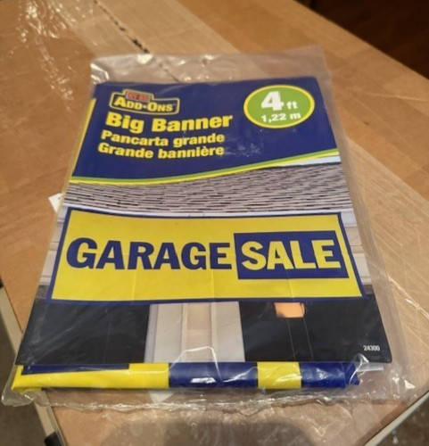 Brand-New HY-KO Add-Ons Big Banner Garage Sale 4FT Blue & Yellow
