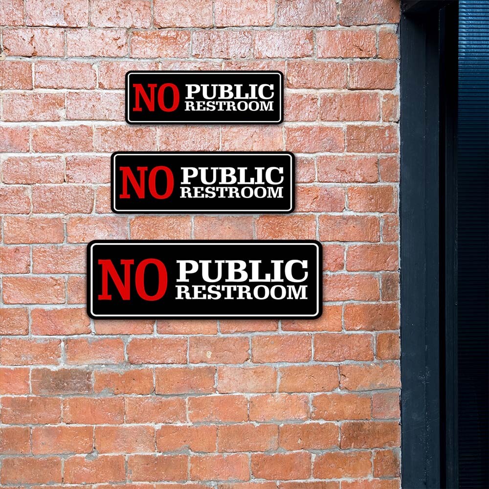Standard Plus No Public Restroom Wall or Door Sign | Office Public Signage