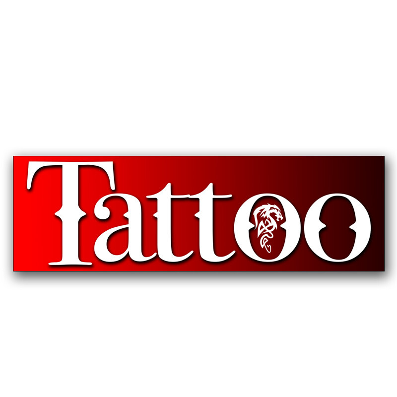 Tattoo Vinyl Banner with Optional Sizes (Made in the USA)