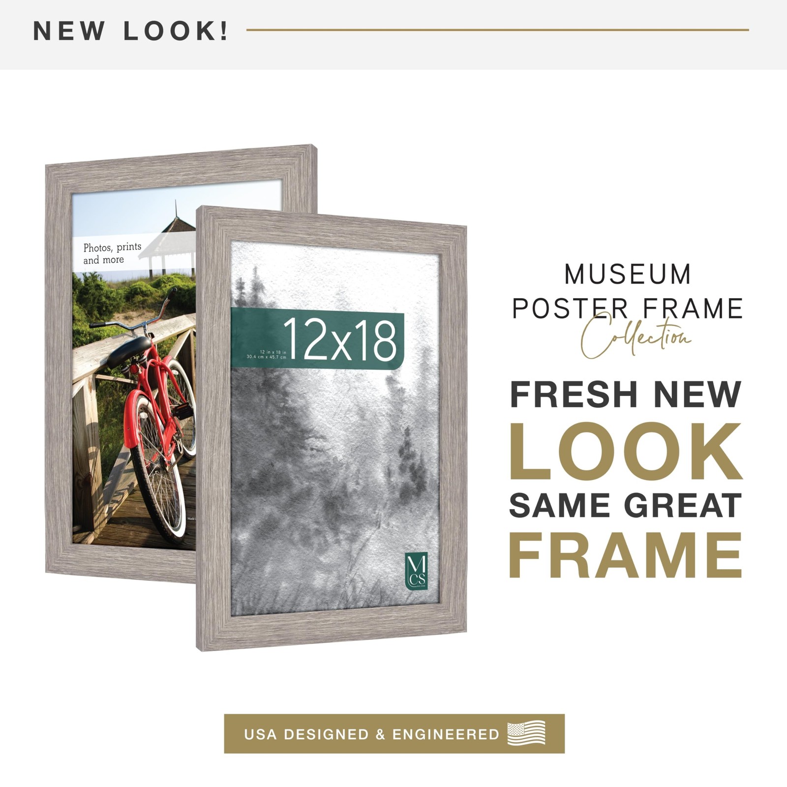 MCS Museum Poster Frame 12×18 Barnwood, Vertical & Horizontal Wall Hanging La…