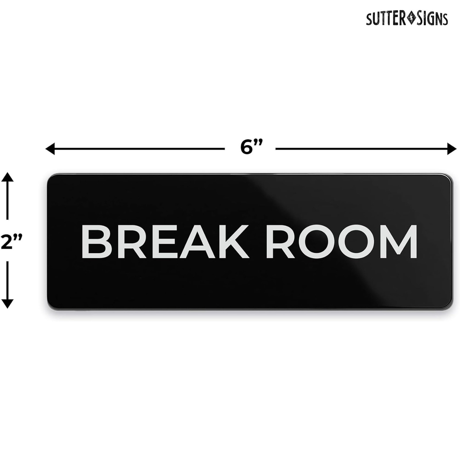 Break Room Sign, Durable ABS Plastic with Full Adhesive Backing, Sign for Doo…