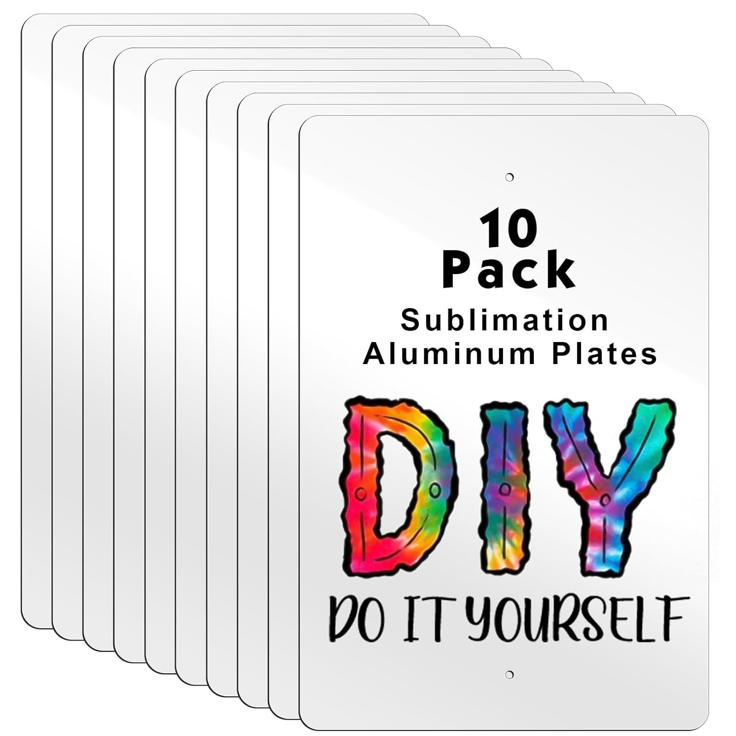10 Pieces White Metal Signs Blank Sublimation Aluminum Plates Blanks 12 x 18