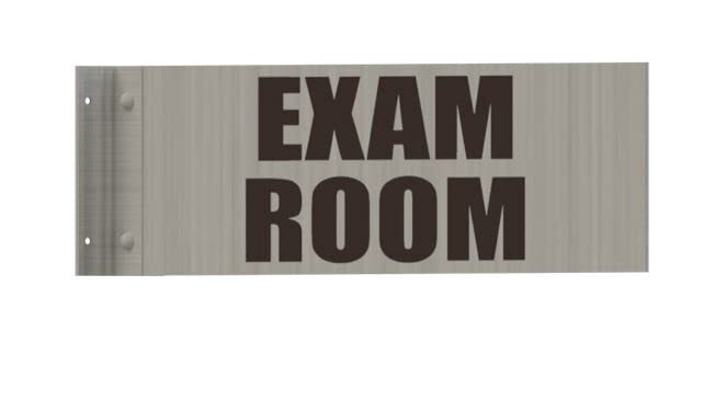 EXAM Room Sign -Two-Sided/Double Sided Projecting, Corridor -REF24-1027