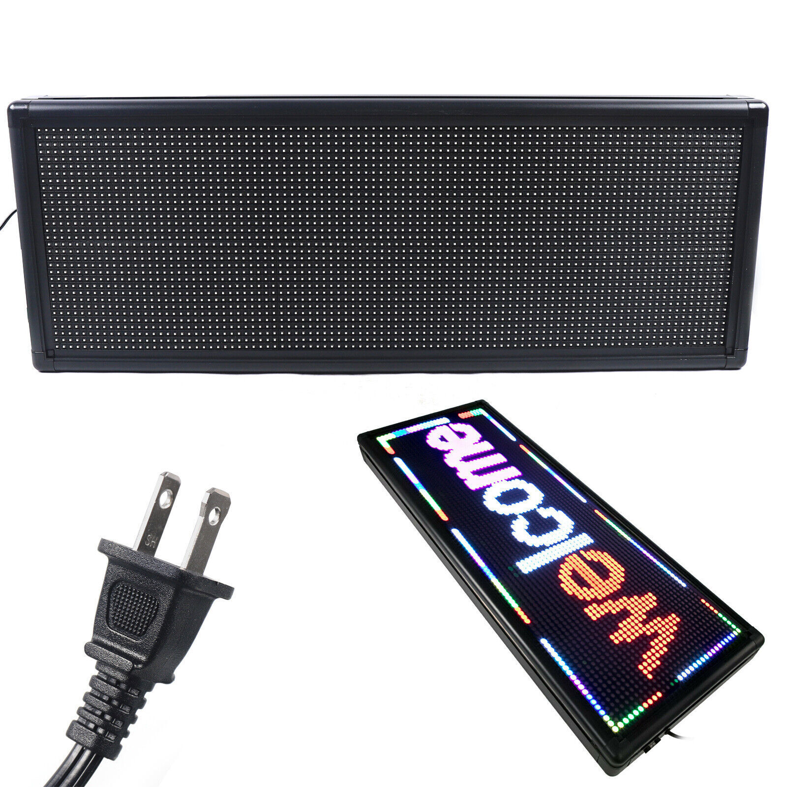 40″X15, 40″X8″ LED Sign Indoor Scrolling Message Board 3/7 Color Programmable US