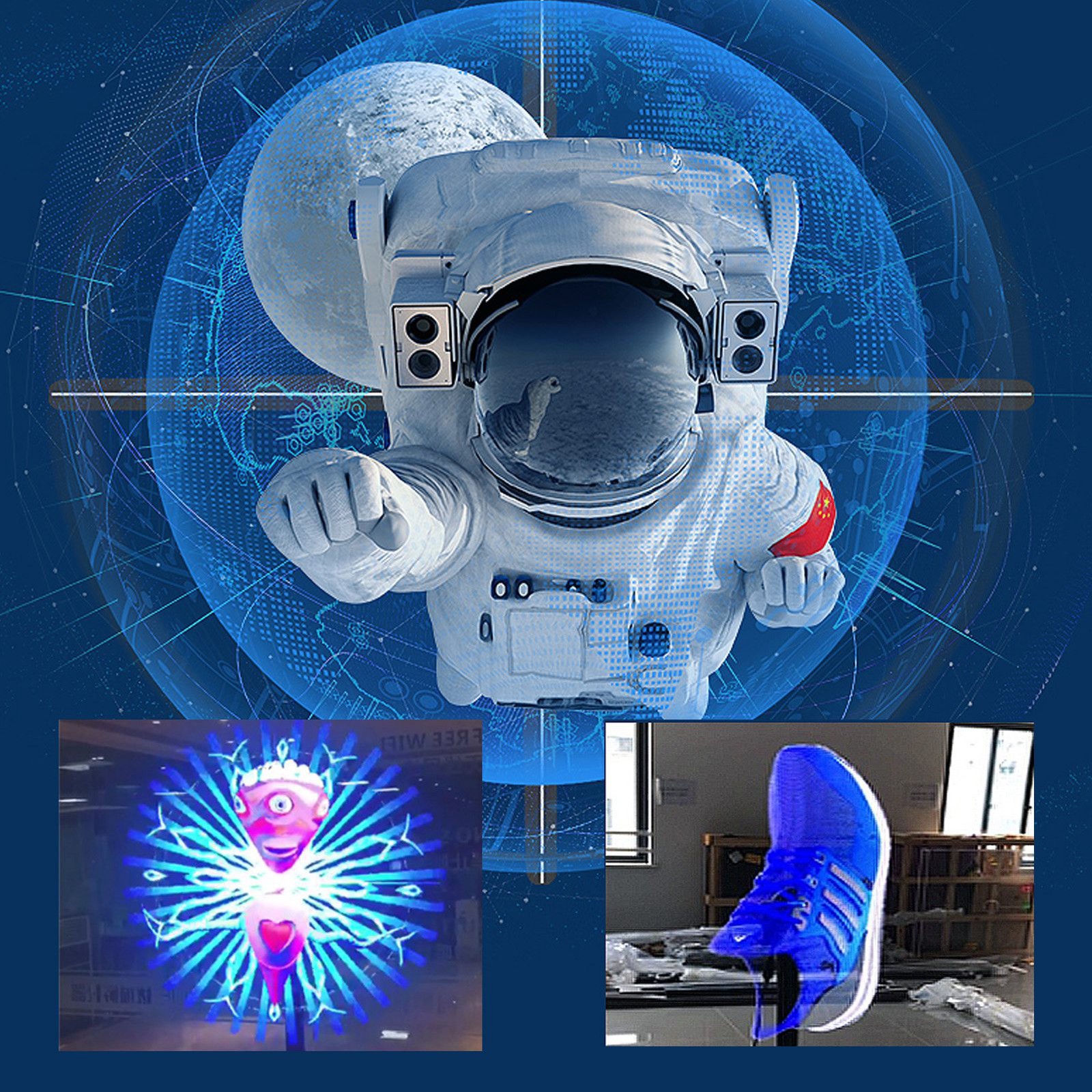 3D Holographic Fan 25.2in 768 LED 1024x768P 8GB Memory & WiFi APP Control