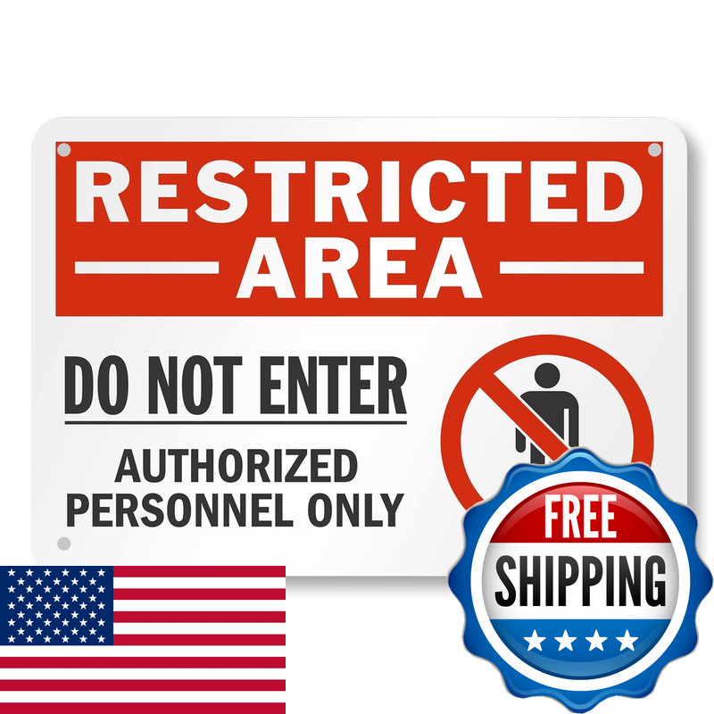 Smartsign 10 X 14 Inch Restricted Area – Do Not Enter Authorized Personnel Only