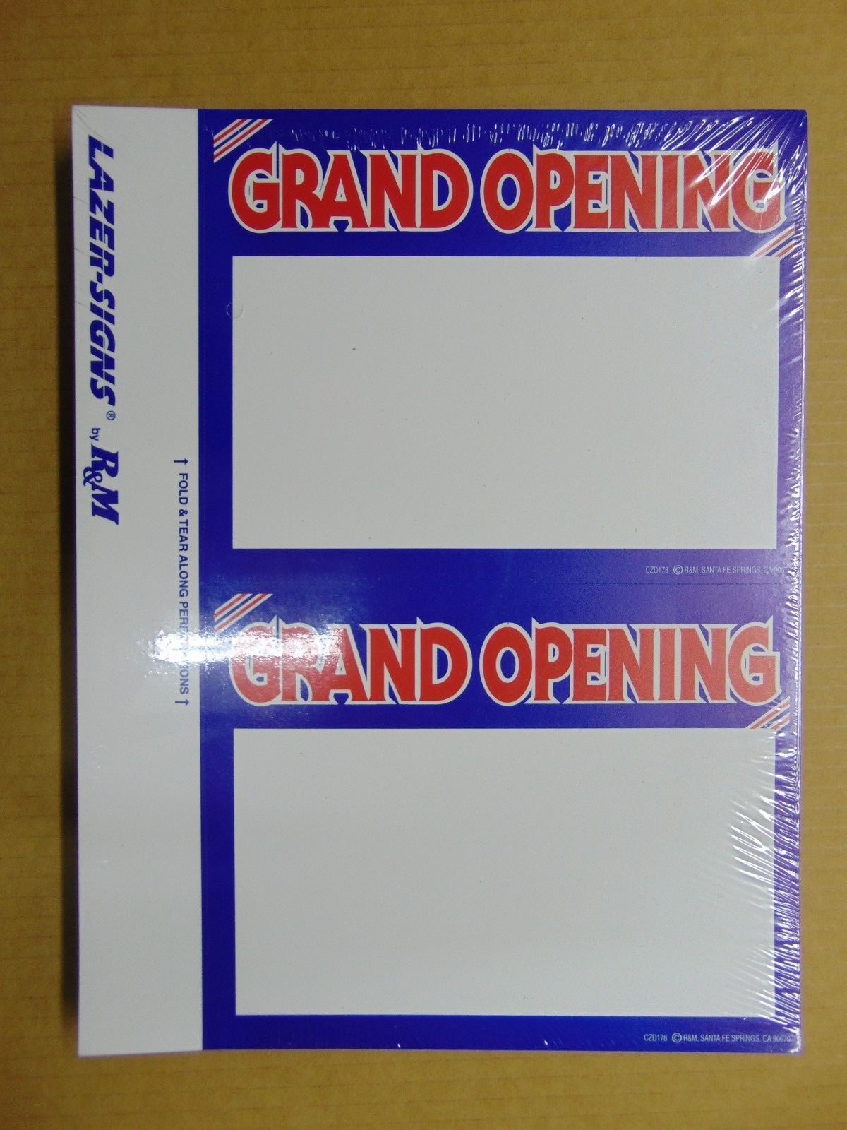 200 Grand Opening 5.5″ x 7″ Blank Business Retail Sale Sign Cards, Printable