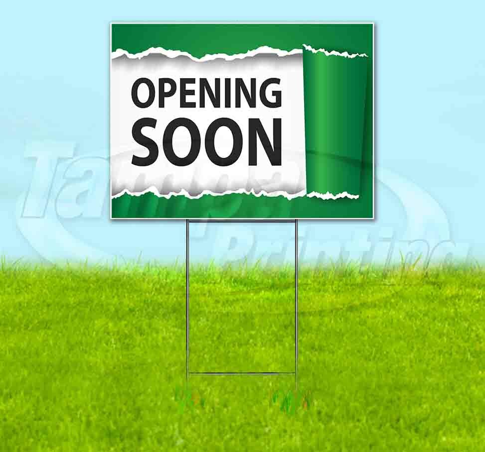 OPENING SOON Yard Sign Corrugated Plastic Bandit Lawn Decoration USA