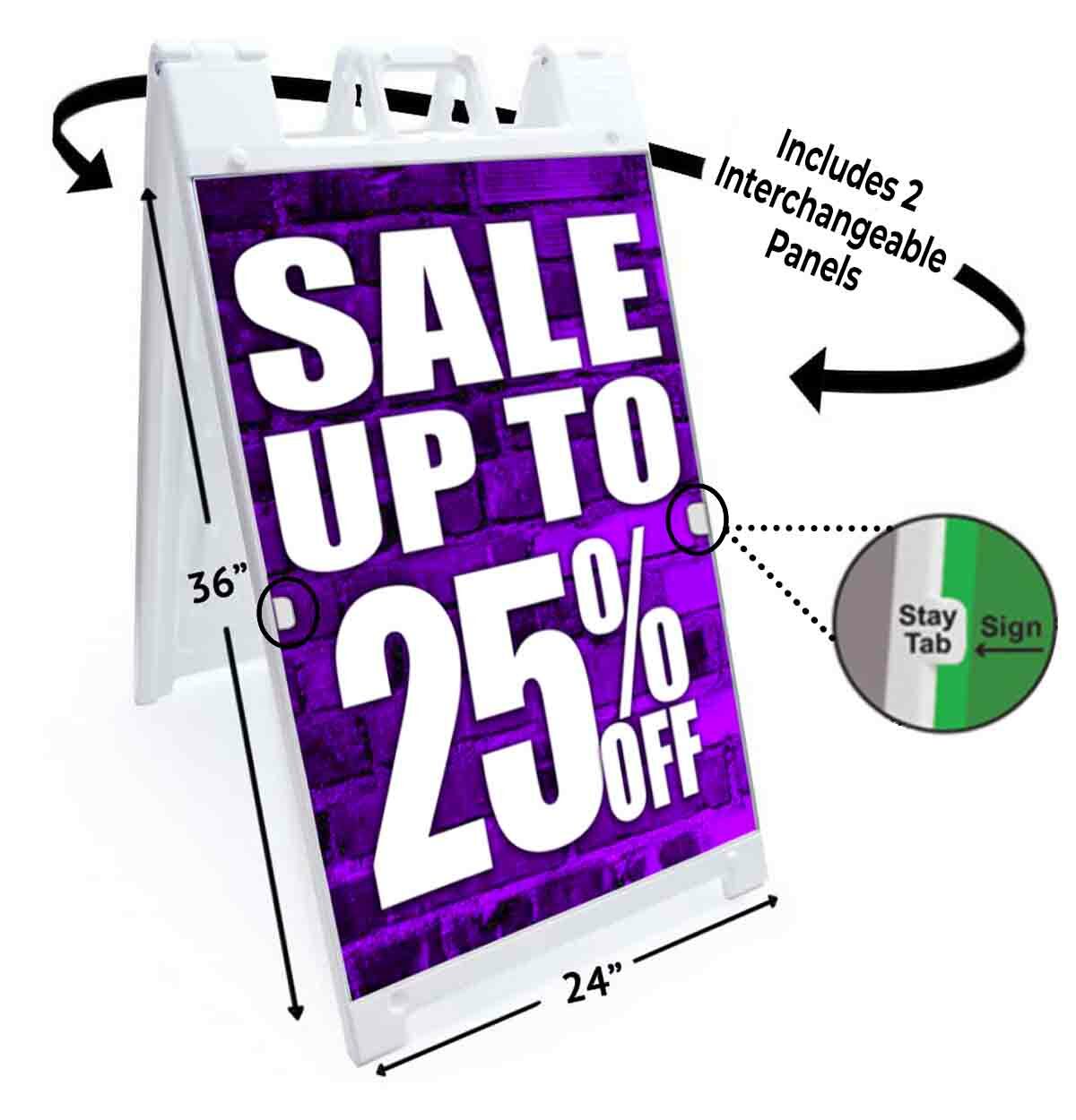 SALE UP TO 25% OFF Signicade 24×36 Aframe Sidewalk Sign Banner Decal DISCOUNT
