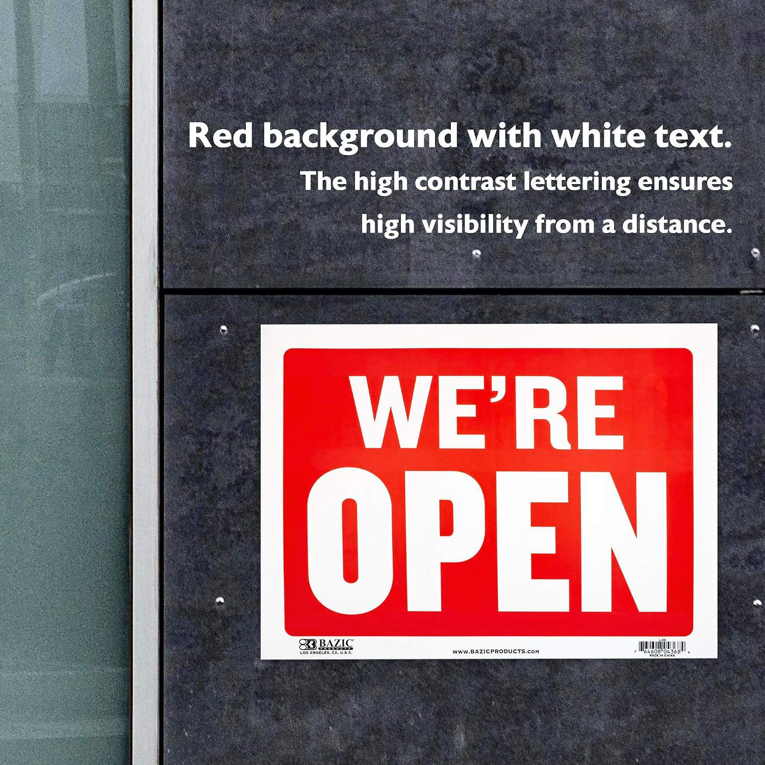 Open Sign with Closed Sign on Back, 12 X 16 In, Weather Resistant, for Stores Of