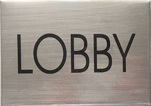 LOBBY FLOOR SIGN (BRUSHED ALUMINUM)-REF24-1027