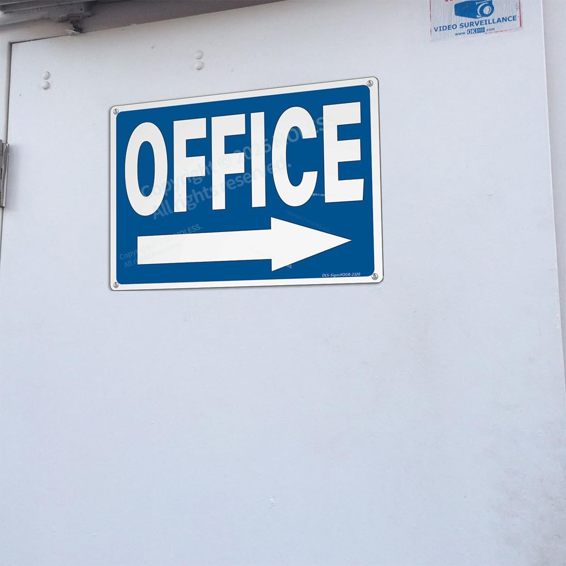 Office Sign – 12 × 8″ Rust-Free Aluminum Signs for Business with Right Arrow …