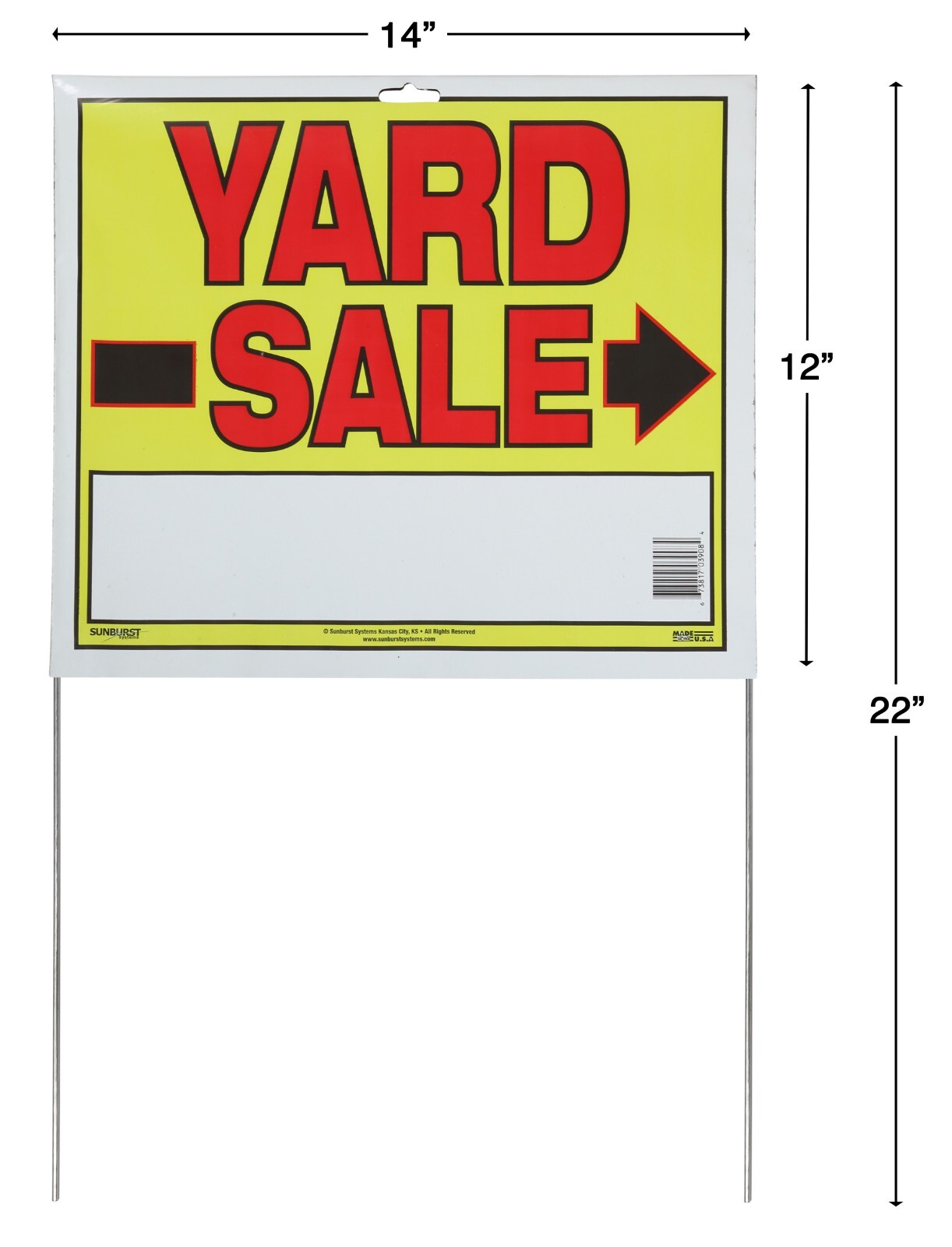 Deluxe Yard Sale Kit: 3 Yard signs, 3 Sm. signs, Lg. price labels & price tags