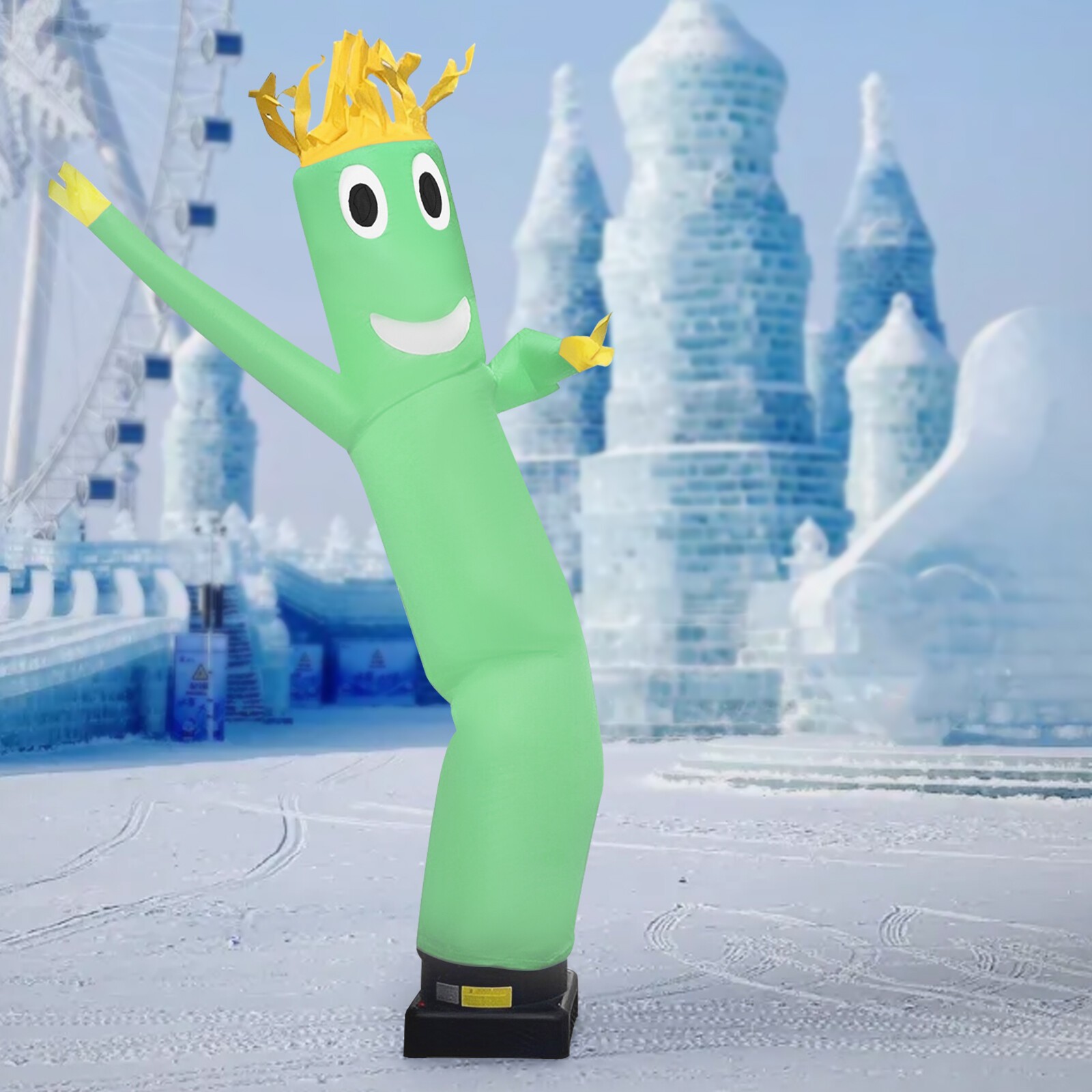 10 Ft Inflatable Air Dancer – Green Promotional Dancing Figure, Free-Standing