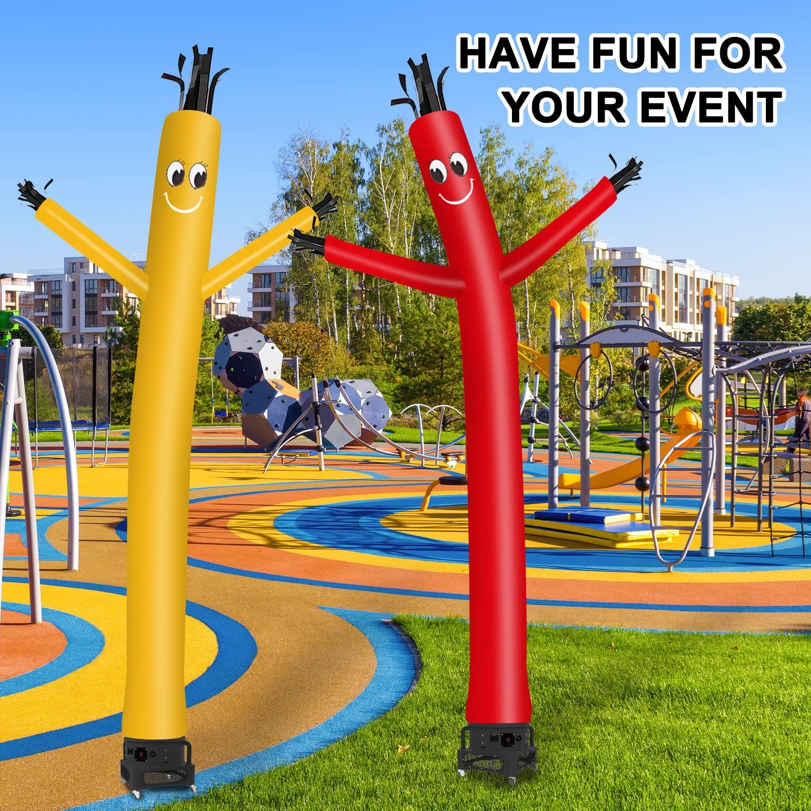 20ft Inflatable Tube Man Puppet with 1HP Blower – Dancing Air Dancer Set (Red)
